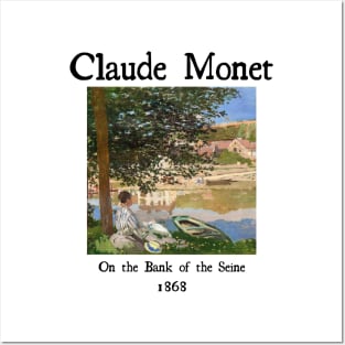 On the bank of Seine by Claude Monet Posters and Art